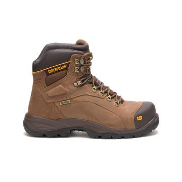 Caterpillar Diagnostic Hi Vízálló Thinsulate™ Steel Toe Férfi Vízálló Bakancs Barna | HU2469DN