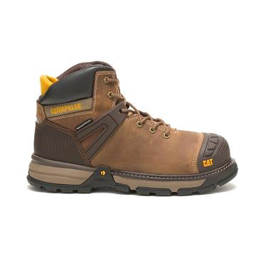 Caterpillar Excavator Superlite Vízálló Soft Toe Férfi Munkavédelmi Bakancs Kávé | HU2428WY