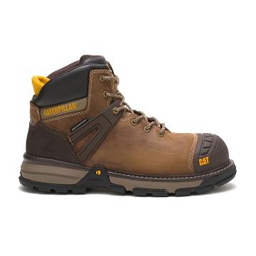 Caterpillar Excavator Superlite Vízálló Carbon Composite Toe Férfi Vízálló Bakancs Kávé | HU2496SO