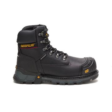 Caterpillar Excavator XL 6" Vízálló Composite Toe Férfi Munkavédelmi Bakancs Fekete | HU2393AP