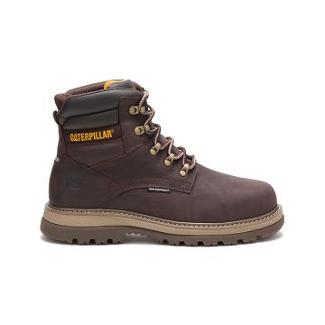 Caterpillar Fairbanks 6" Vízálló Steel Toe Férfi Munkavédelmi Bakancs Kávé | HU2349EX