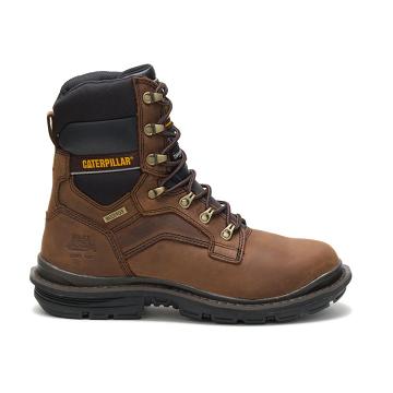 Caterpillar Flexion Generator 8" Vízálló Thinsulate™ Steel Toe Férfi Munkavédelmi Bakancs Kávé | HU2383XF