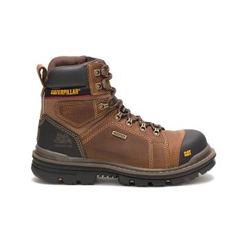 Caterpillar Hauler 6" Vízálló Composite Toe Férfi Munkavédelmi Bakancs Barna | HU2387JJ