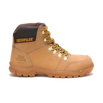 Caterpillar Outline Steel Toe Férfi Munkavédelmi Bakancs Barna | HU2397UT