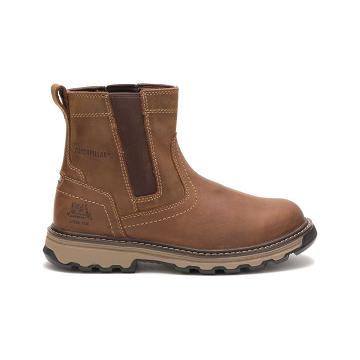Caterpillar Pelton Steel Toe Férfi Munkavédelmi Bakancs Barna | HU2376WY