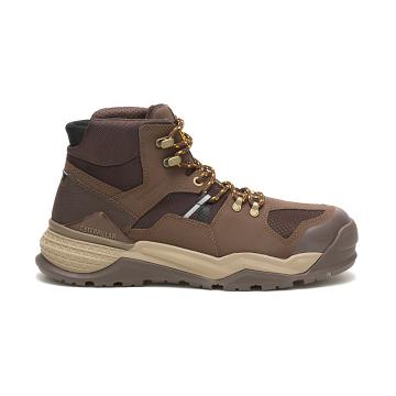 Caterpillar Provoke Mid Vízálló Alloy Toe Férfi Vízálló Bakancs Barna | HU2499OR