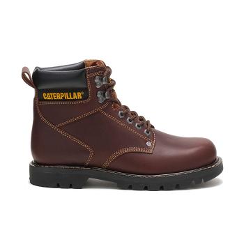 Caterpillar Second Shift Férfi Munkavédelmi Bakancs Bordó | HU2353NB