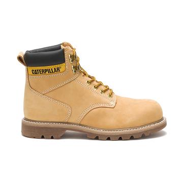Caterpillar Second Shift Steel Toe Férfi Munkabakancs Barna | HU2587NB