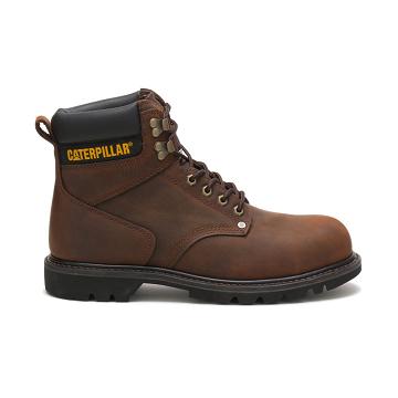 Caterpillar Second Shift Steel Toe Férfi Munkabakancs Kávé | HU2588BC