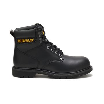 Caterpillar Second Shift Steel Toe Férfi Munkabakancs Fekete | HU2589VD