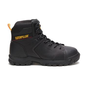 Caterpillar Wellspring Vízálló Metatarsal Guard Steel Toe Férfi Munkavédelmi Bakancs Fekete | HU2401EX