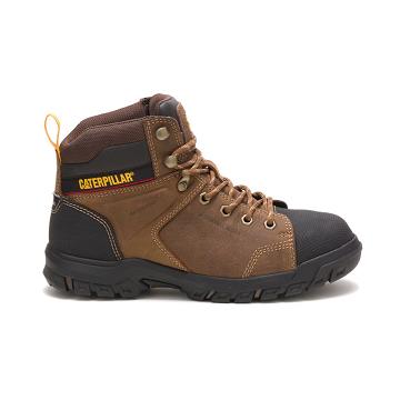 Caterpillar Wellspring Vízálló Metatarsal Guard Steel Toe Női Munkabakancs Barna | HU2842PQ