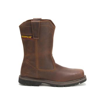 Caterpillar Wellston Pull On Steel Toe Férfi Munkabakancs Kávé | HU2533QZ